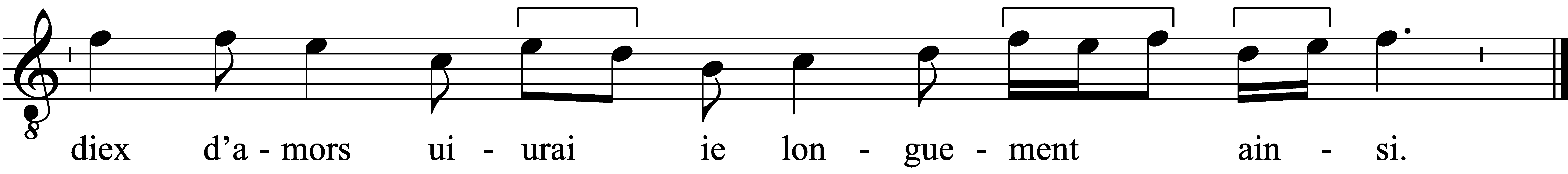 Refrain musical notation